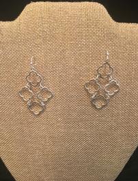 Silver four drop earrings //264